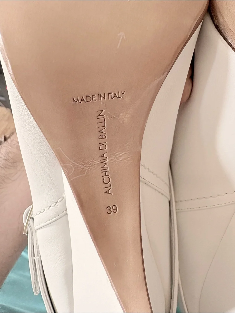 White Over-the-Knee Leather Boots with Low Heel